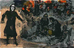 ZERSTÖRUNG und TOD - Walter SPITZER 1964 - Limit.Orig.Farblithographie - Picture 1 of 1