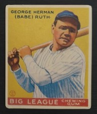 Babe Ruth 1933 Goudey #53 