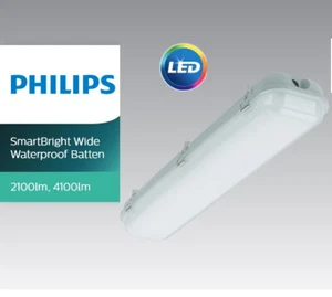 Philips 44W Energy Efficient Waterproof LED Emergency Batten IP65 4000K AS2293 - Picture 1 of 12