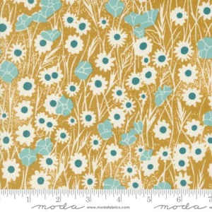Field of Flowers Poppy Field Goldenrod Katherine Watson Moda 1/2 Yard - Picture 1 of 1