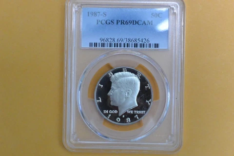 1987-S Kennedy CLAD Half Dollar PCGS PR69 Deep Cameo Cover