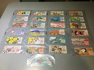 1980'S EXPIRED LOT 25 LOTTERY TAKARAKUJI JAPAN ART COLOFUL KIDS DESIGN Ticket - Picture 1 of 17