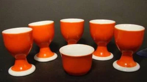 Art Deco - 5 Eierbecher und Salznäpfchen. Porzellan.  - Picture 1 of 2