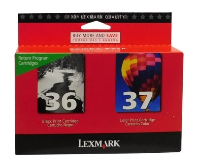 Lexmark 36/37 Combo Pack Ink Cartridges - New in Box - Image 1 of 3