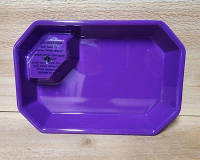 Nora Fleming PURPLE Melamine Dainty Dish - Divided Rectangle NEW - Image 1 of 4