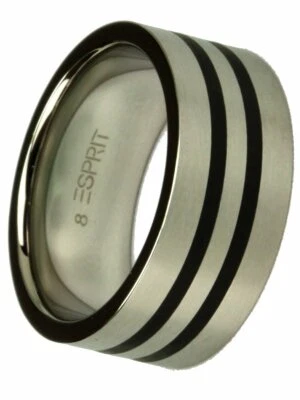 Esprit anillo de acero inoxidable anillo unisex ESRG-10905.A18 talla 18 Esprit caja de regalo Foto 1 de 3