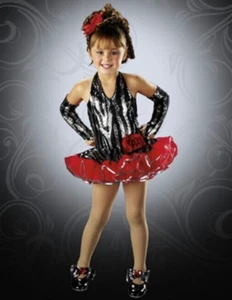 Im Rampenlicht Kinder X-Small Ballett Tutu Tanz Kostüm Steppkleid Blumenhandschuhe - Bild 1 von 14