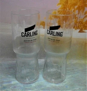Carling Pint Glasses x 2 - Picture 1 of 7