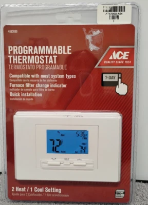 Ace Heating & Cooling Touch Screen Programmable Thermostat 4693099 Sealed.(03) - Image 1 of 4