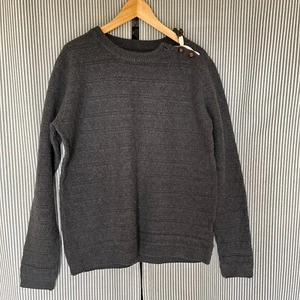 Oliver Spencer Crewneck Jumper Wool Grey Size Medium Good Condition - Picture 1 of 8