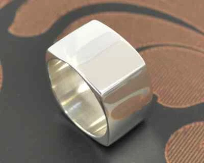 Big Square Ring 925 Sterling Silver Band Ring Handmade Women Ring Jewelry - Image 1 of 4