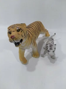 AAA Bengal Tiger Figurine 10" Orange Black Plastic Toy Figure Hong Kong...  - Picture 1 of 7