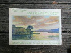 Folleto de colección The New Anchor Line Fleet Pamplet 10" x 7" crucero de vapor - Imagen 1 de 4