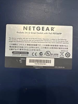 NETGEAR ProSafe 24-Port PoE Switch with 2 GigE and 2 SFP Uplink Ports - FS726TP - Image 1 of 4