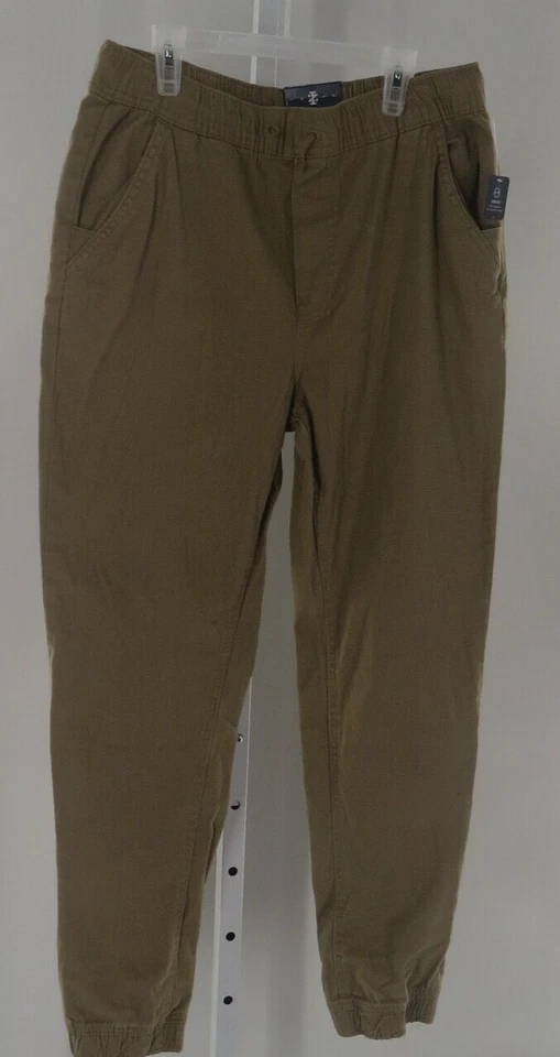 IZOD Joggers Boys M(32-34) Khaki Approved Schoolwear Stretch