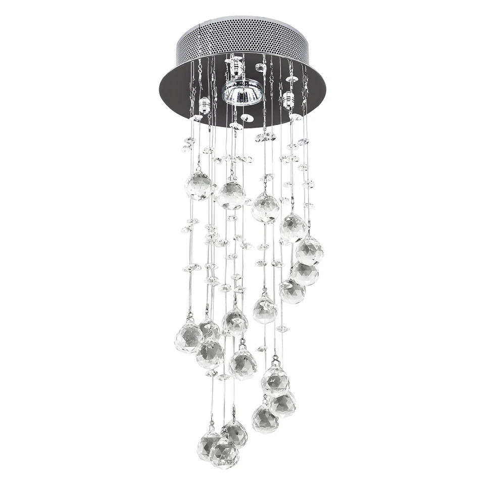HOMCOM B31-087 Crystal Ceiling Chandelier - Silver