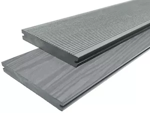 WPC Terrassendielen Massiv Handmuster Muster 20 mm x 15 cm steingrau Premium - Bild 1 von 12