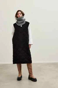 Selected Femme schwarzes Pilipa Midi-Steppweste Kleid Damen Größe (EU 34) (US 4) - Bild 1 von 12