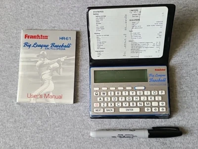 Винтажная электронная энциклопедия бейсбола Franklin Big League BLB-2 — непроверенная - Изображение 1 из 2