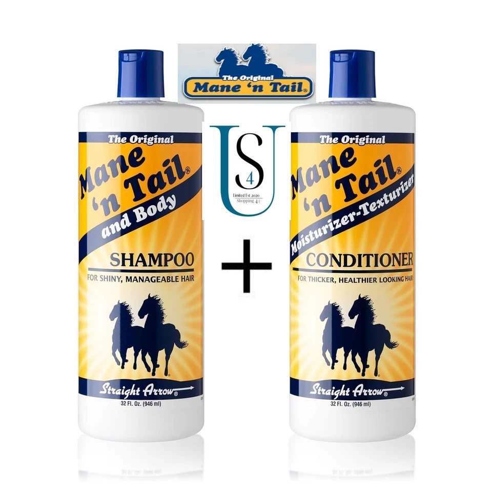 Mane N Tail Original Hair & Body Moisturizer Cleansing Shampoo Conditioner 32oz - Image 1 of 1