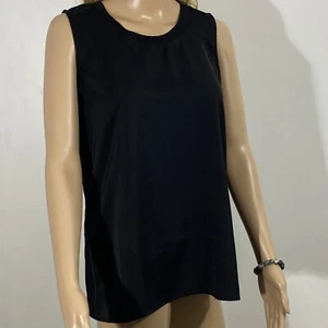 Daily Look Bluse Damen klein schwarz Seitenschlitz gerippter Ausschnitt Oberteil ungetragen gebraucht, in einwandfreiem Zustand - Bild 1 von 11