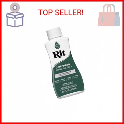 Rit Liquid Fabric Dye, 8-Ounce, Dark Green, 8 Fl Oz (Pack of 1) - Image 1 of 2