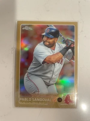 Pablo Sandoval Topps 2015 cromo #38 refractor de oro #d/50 Red Sox paralelo SP Foto 1 de 2