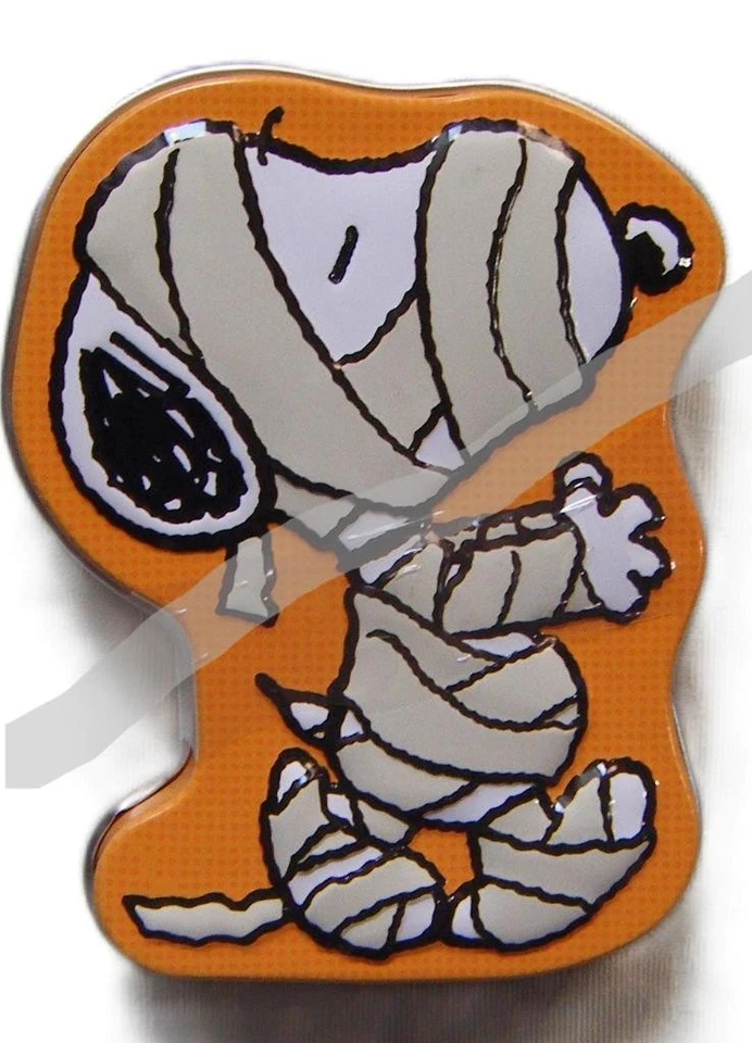 Cacahuetes Halloween Snoopy vestido como momia lata naranja agria caramelos nuevo (0/1002) Foto 1 de 1