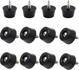 Rubber Feet for Cutting Board with Stainless Screws, 12 Pieces Non Slip Black  - Picture 1 of 7