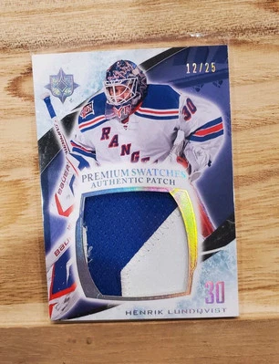 2010-11 Ultimate Collection Premium Swatches Henrik Lundqvist 2 color Patch /25 - Image 1 of 2