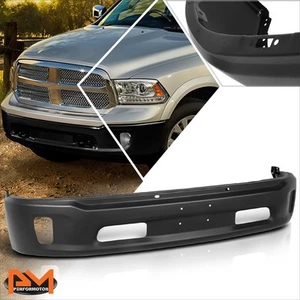 For 14-18 Ram 1500/19-24 Classic w/ Fog Light Cutout Front Bumper Face Bar Black - Picture 1 of 5