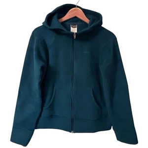 Patagonia Women’s Fleece Full Zip Hoodie Teal Blue Size M - Picture 1 of 9