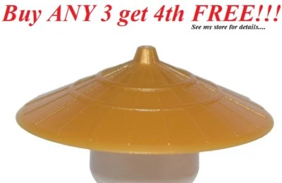 ☀️NUEVO Lego Minifigura Sombrero Ninjago Ninja Sensei Wu SOMBRERO DE ARROZ DORADO Cónico Asiático Foto 1 de 4