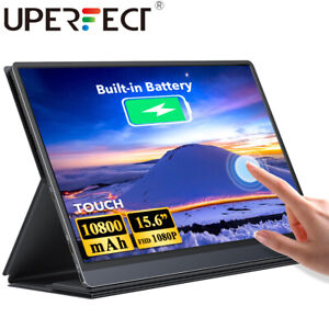 UPERFECT Portable Monitor 15.6" Touchscreen USB C Monitor 1080P Built in Battery