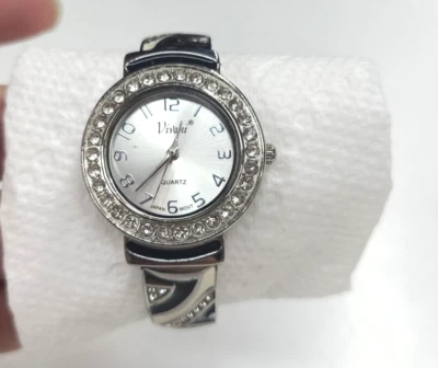 VIVANI Rhinestone Bracelet Watch Analog Quartz - New Battery - Runs - Image 1 of 4