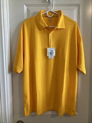 CAMISA POLO TRI-MOUNTAIN NUEVA CON ETIQUETAS Dorada XL Absorbente Protección UV Viento Rendimiento Foto 1 de 4