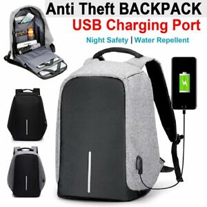 Anti-Theft Backpack School Travel Laptop Bag with USB Charging Port Waterproof