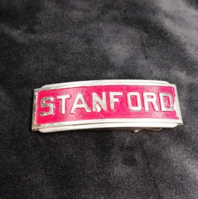 Vintage 1950s Stanford University Red Women's Belt Buckle Narrow for 5/8" Belt - Image 1 of 4