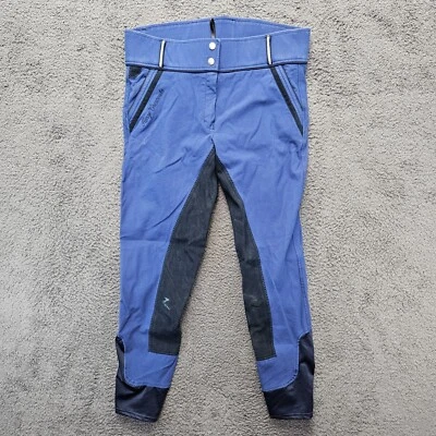 Horze Crescenda Breeches Womens 2XS Blue Equestrian Horse Riding Pants - Image 1 of 4
