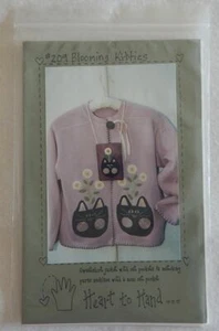 Heart To Hand Blooming Kitties #209 Sweat Shirt Applique Patterns NEW - Picture 1 of 2