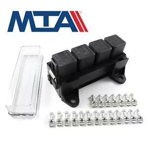 Relay Box 4 Way for Standard (Mini) Relays Holder / Block 12v / 24v MTA Italy - Picture 1 of 5