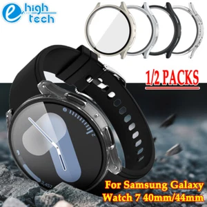 For Samsung Galaxy Watch 7 40/44mm Hard Bumper PC Case Cover Tempered Glass Film - Picture 1 of 24