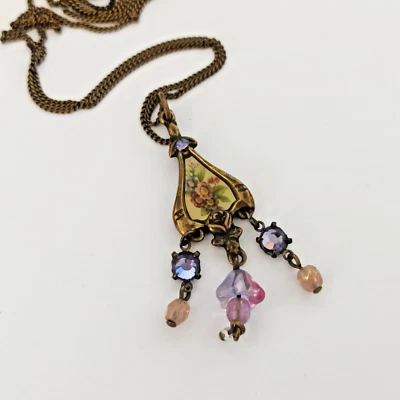 Collar Michal Negrin púrpura romántico renacimiento victoriano araña delicado de colección Foto 1 de 4