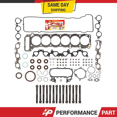 Juego completo de juntas pernos de cabeza para 93-97 Toyota Land Cruiser Lexus LX450 4.5 1FZFE Foto 1 de 4