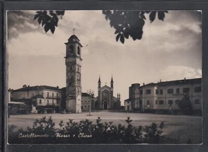 Cartolina Castellamonte Piazza Chiesa CAMION A3945 - Picture 1 of 2