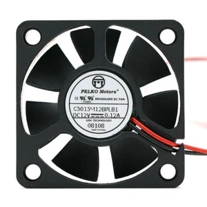 PELKO MOTORS C5015H12BPCB1 5015 12V 0.12A 2-wire quiet durable fan - Picture 1 of 2