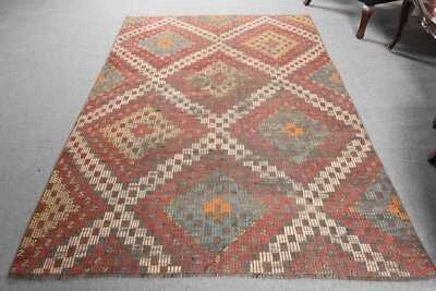 Oushak Area Rug, Kilim, Turkish Rug, Oushak Rug, Anatolian Rugs, Vintage Rug - Image 1 of 4