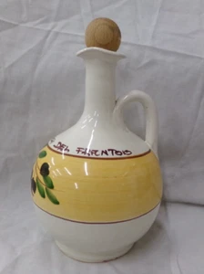 Vtg Antichi Sapori Del Frantoio Olive Oil Cruet Hand Made in Italy With Stopper - Picture 1 of 8