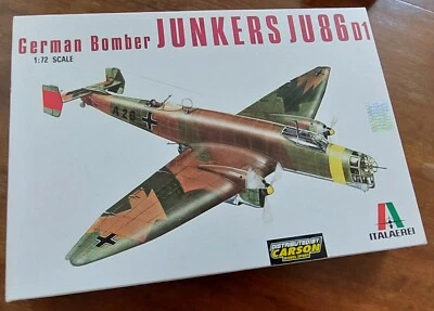 ITALERI 114 German Bomber Junkers Ju 86D-1 - kit 1/72 NUOVO PARTI SIGILLATE - Immagine 1 di 4