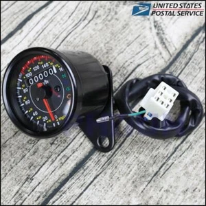 1x Velocímetro Mecánico Universal para Motocicletas Retro Acero Inoxidable EE. UU. - Imagen 1 de 19